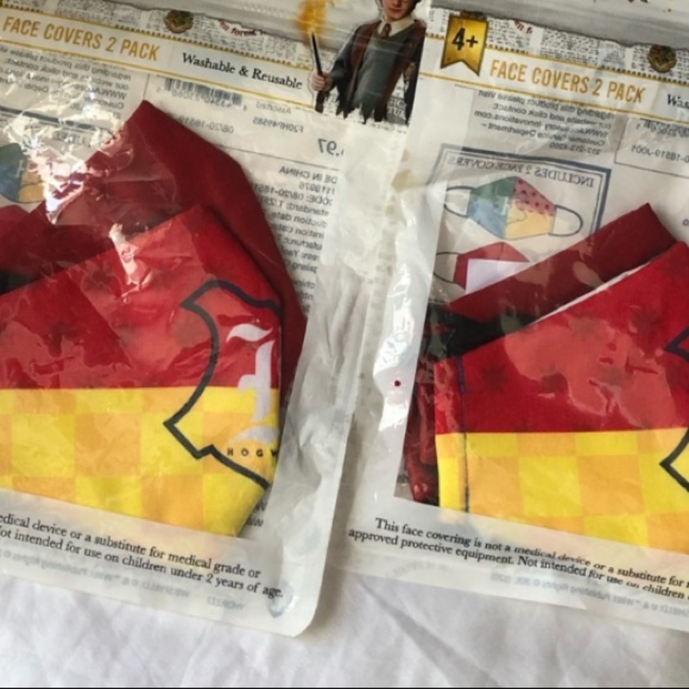 NEW Harry Potter Reusable Face Masks